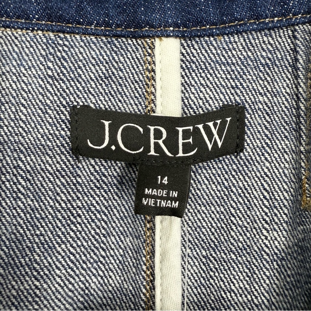 NWT J. Crew Denim Blazer Jacket Sz 14 - Picture 7 of 13